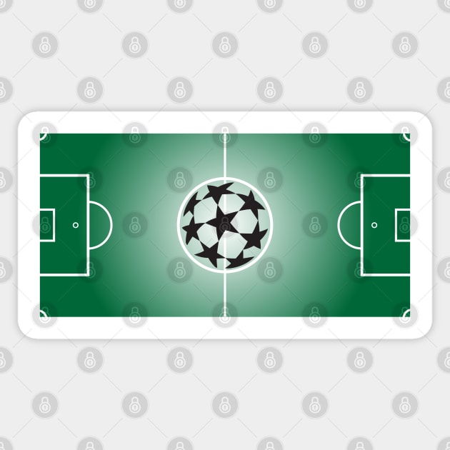 Football Field Soccer PItch Cartoon Art Style Drawing for Sports Fans Sticker by Naumovski